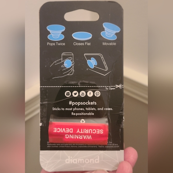 PopSockets Phone Grip & Stand - Metallic Rose Gold - Picture 3 of 6